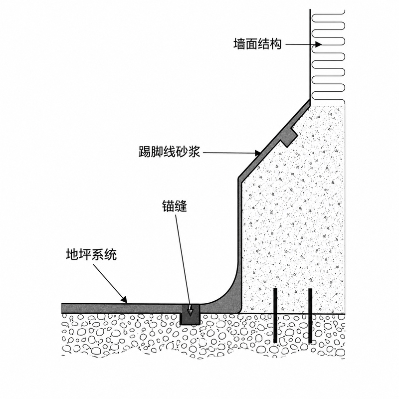 墙角节点（踢脚线节点）
