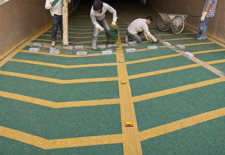 聚合物类水泥砂浆止滑坡道