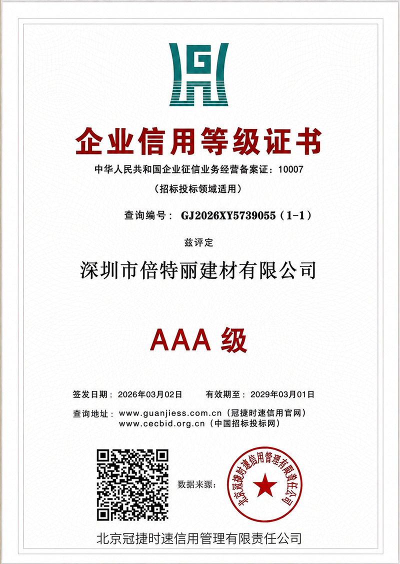 企业信用等级证书